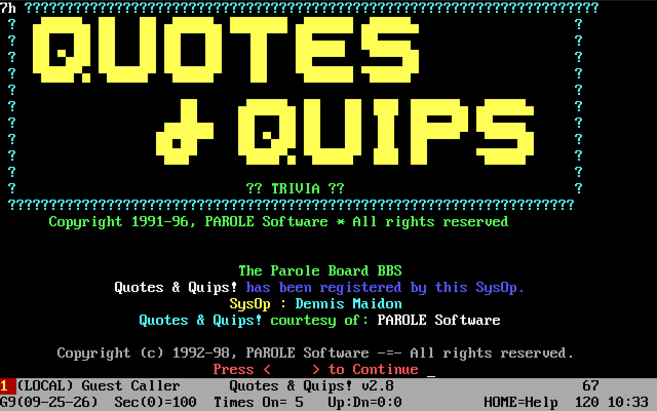 quotes and quips trivia title screen