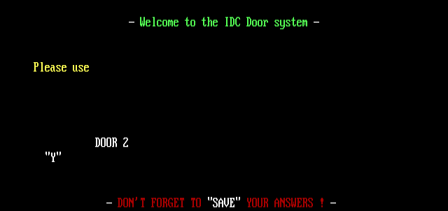 ANSI art: IDCDOOR.MNU