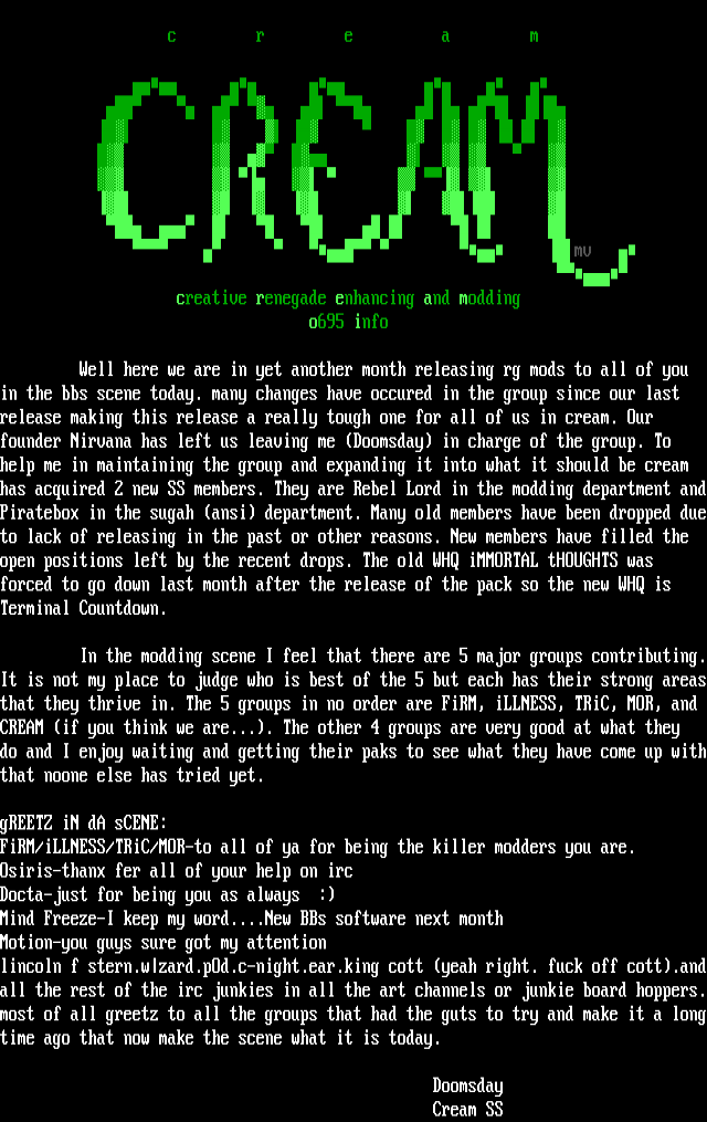 ANSI art: CRM-O695.NFO