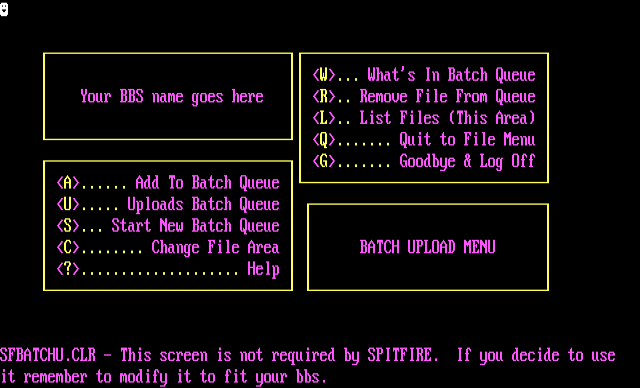 ANSI art: SFBATCHU.CLR