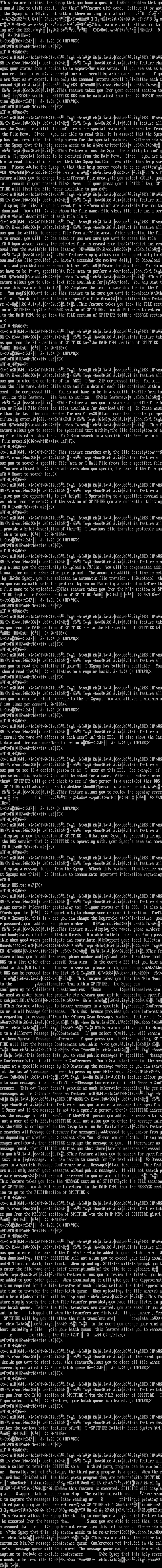 ANSI art: SPITFIRE.HLP