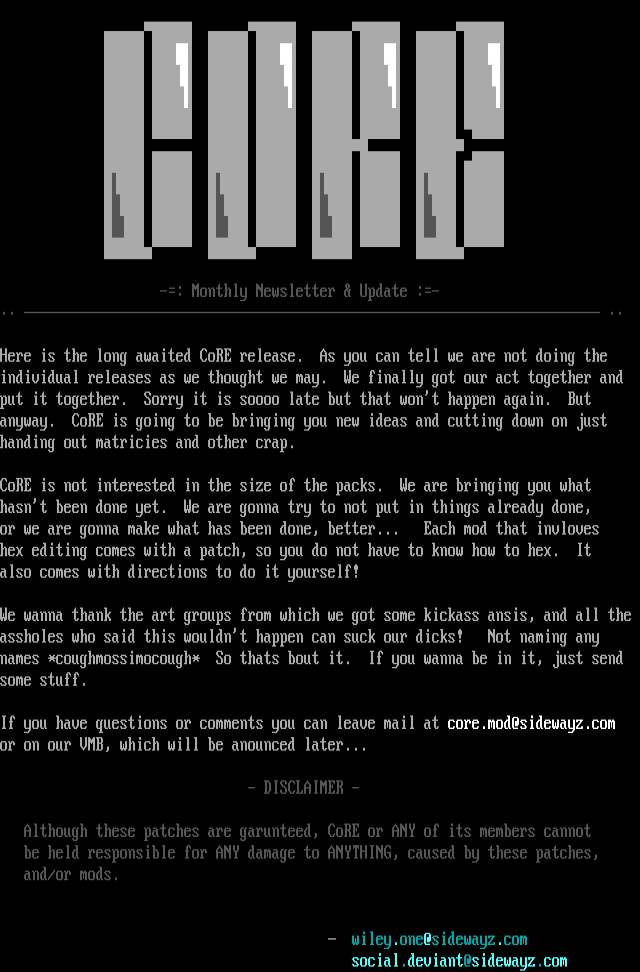 ANSI art: NEWZ0795.NFO