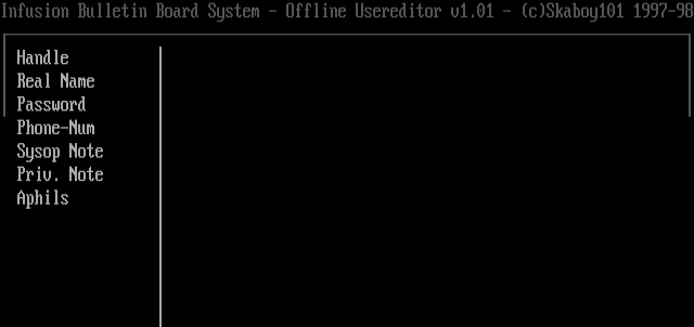 ANSI art: USEREDIT.ANS