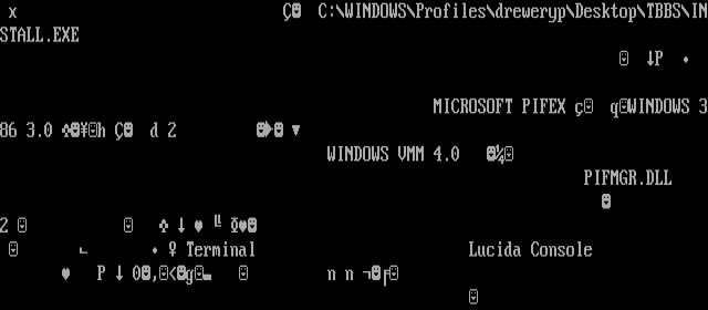 ANSI art: INSTALL.PIF