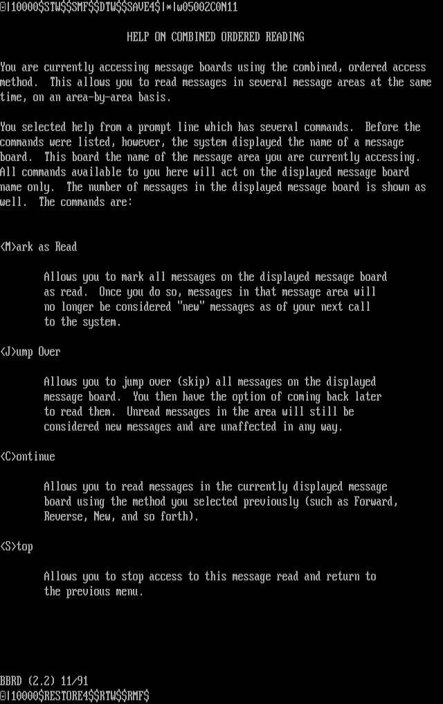 ANSI art: BBRDHELP.$$$