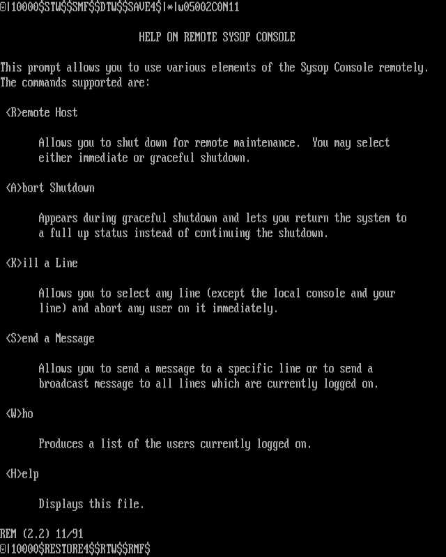 ANSI art: REMHELP.$$$