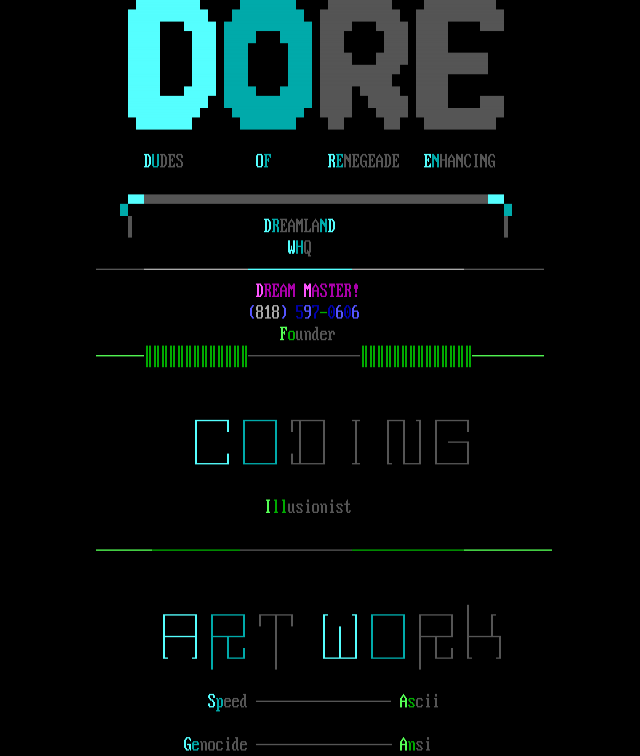 ANSI art: DORE0196.NFO
