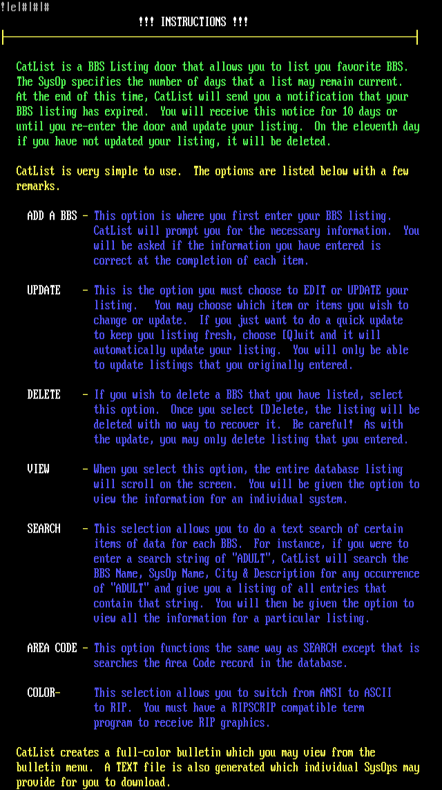 ANSI art: INSTRUCT.ANS
