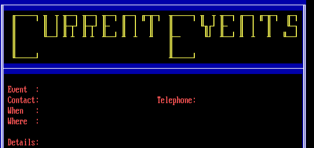 ANSI art: EVNTVIEW.ANS