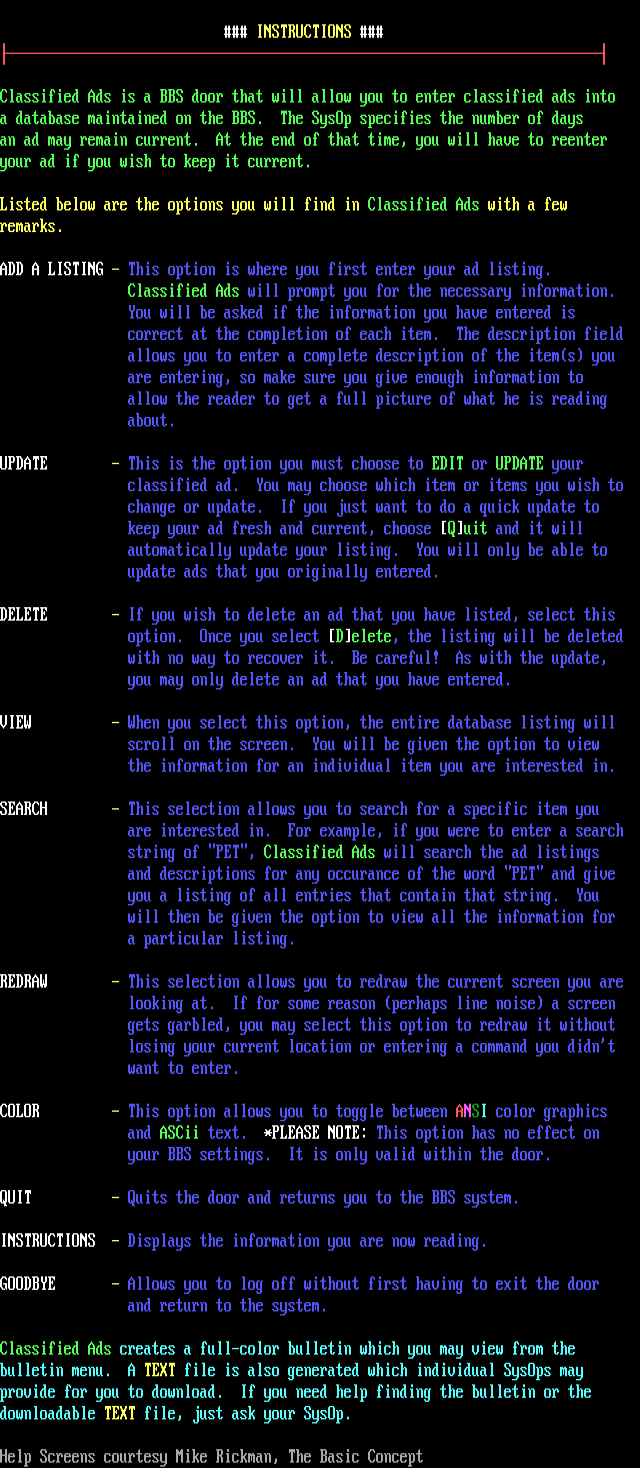 ANSI art: INSTRUCT.ANS