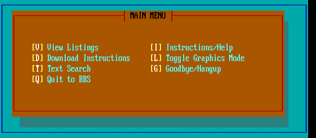 ANSI art: OLRMENU1.ANS