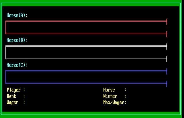 ANSI art: RACESCRN.ANS