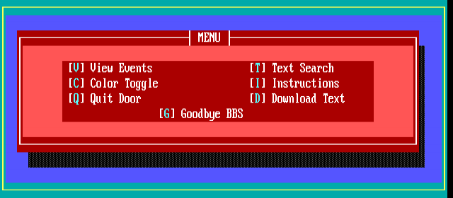 ANSI art: EVTMENU1.ANS