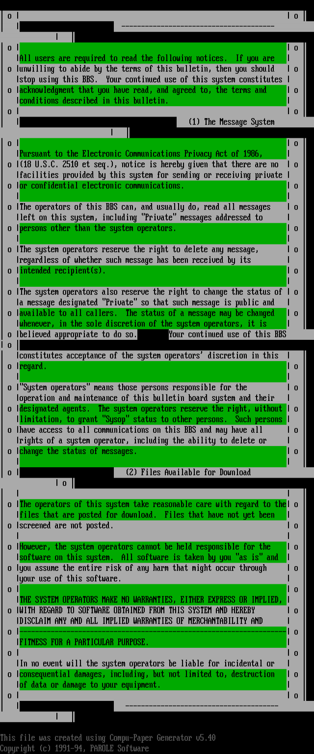 ANSI art: SAMPLE.ANS