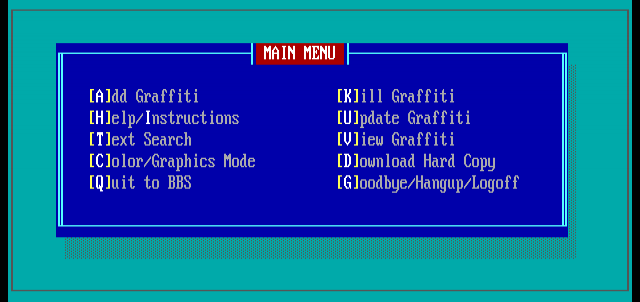 ANSI art: OLGMENU.ANS
