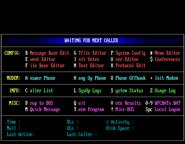 ANSI art: WFCMENU.ANS