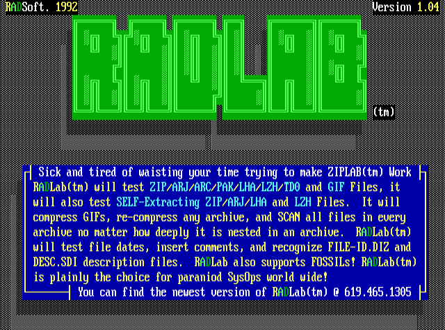 ANSI art: RADLAB.AD