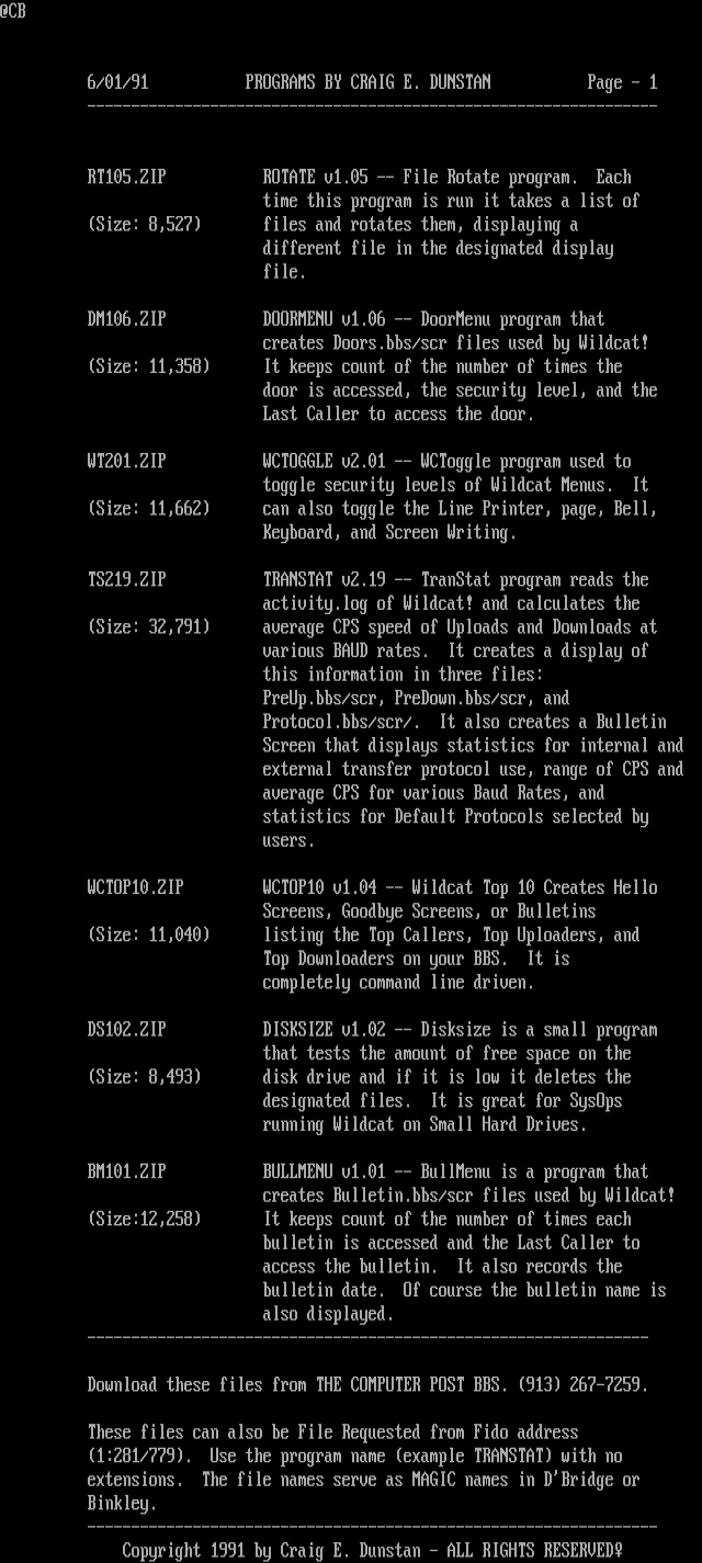 ANSI art: PROGRAM.LST