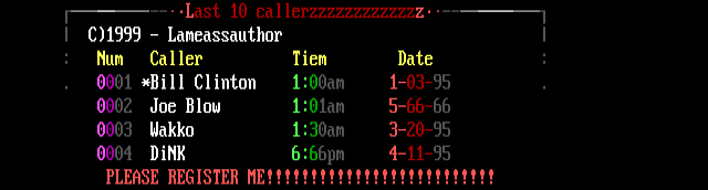 ANSI art: LASTCALL.ANS