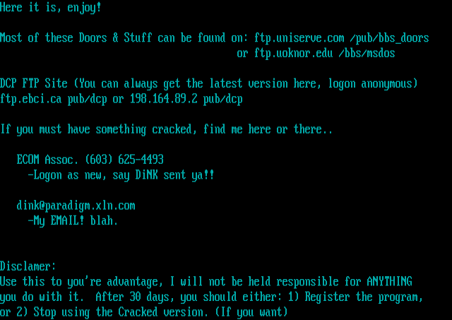 ANSI art: DCP.TXT