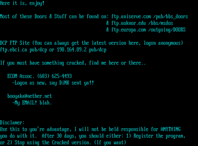 ANSI art: DCP.TXT