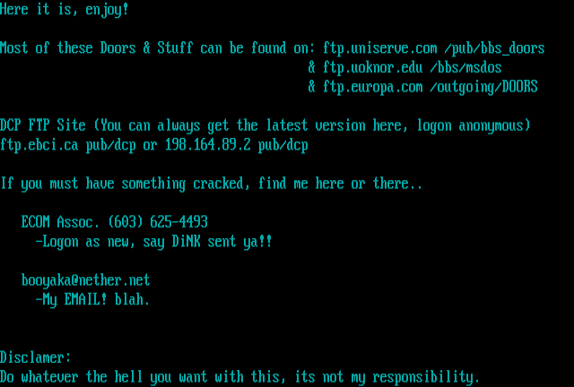 ANSI art: DCP.TXT