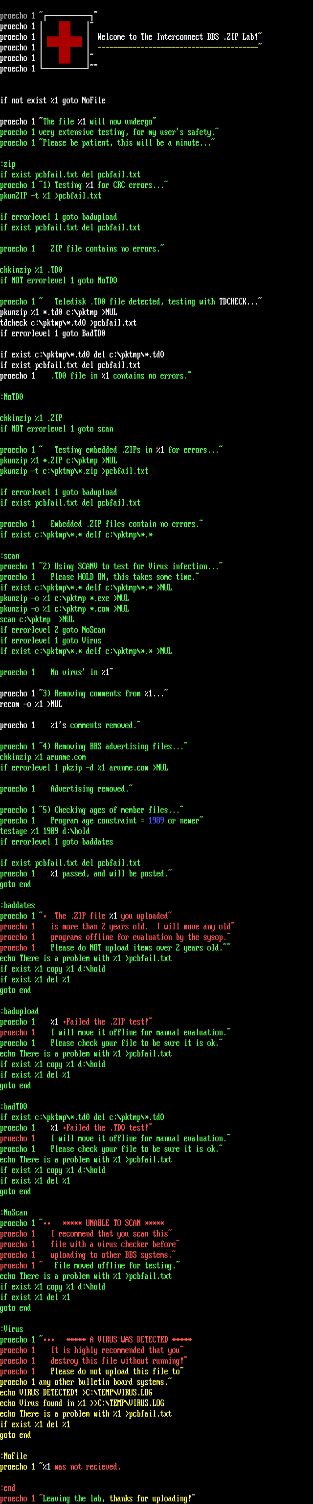 ANSI art: ZIPLAB1.BAT