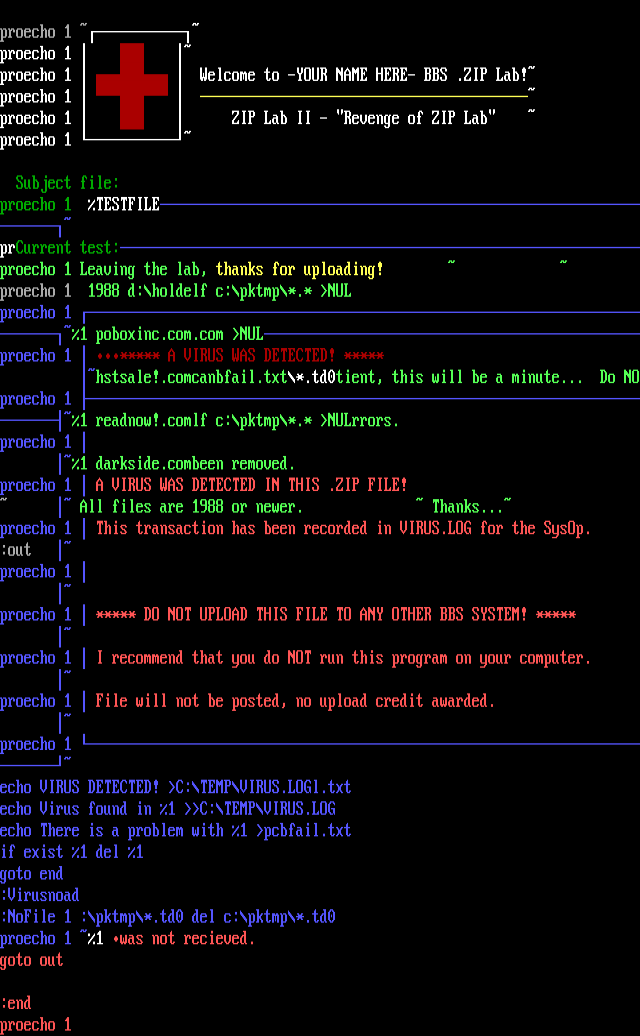 ANSI art: ZIPLAB2.BAT