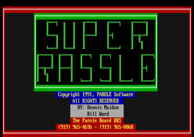 ANSI art: RASSLE.ANS