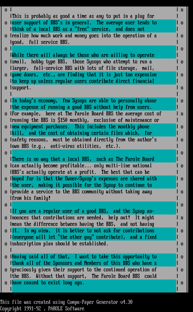 ANSI art: GPAPER.ANS